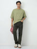 Men's Black Straight Fit Heavy Washed Jeans Stretchable