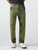 Men's Ice Blue Straight Fit Heavy Washed Jeans Stretchable