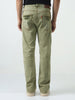 Men's Light Green Straight Fit Heavy Washed Jeans Stretchable