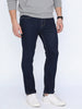 Men's Blue Straight Fit Raw Washed Denim Jeans Stretchable
