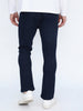 Men's Blue Straight Fit Raw Washed Denim Jeans Stretchable