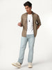 Men's Ice Grey Straight Fit Washed Denim Jeans Stretchable
