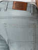 Men's Ice Grey Straight Fit Washed Denim Jeans Stretchable