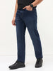 Men's Blue Straight Fit Washed Denim Jeans Stretchable