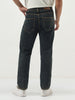 Men's Dark Blue Straight Fit Heavy Washed Jeans Stretchable