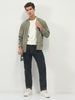 Men's Dark Blue Straight Fit Heavy Washed Jeans Stretchable
