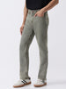 Men's Light Grey Straight Fit Heavy Washed Jeans Stretchable