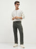 Men's Grey Straight Fit Heavy Washed Jeans Stretchable