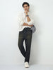 Men's Black Straight Fit Heavy Washed Jeans Stretchable