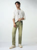 Men's Ice Grey Straight Fit Heavy Washed Jeans Stretchable