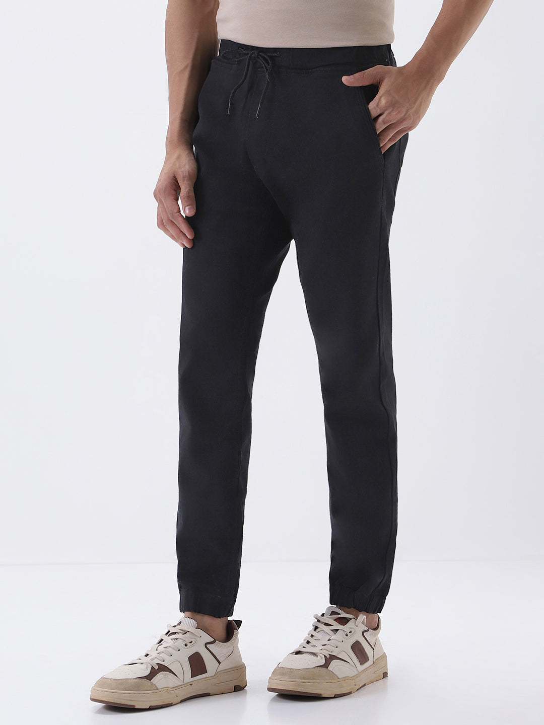 Men's Black Slim Fit Stretch Jogger Jeans