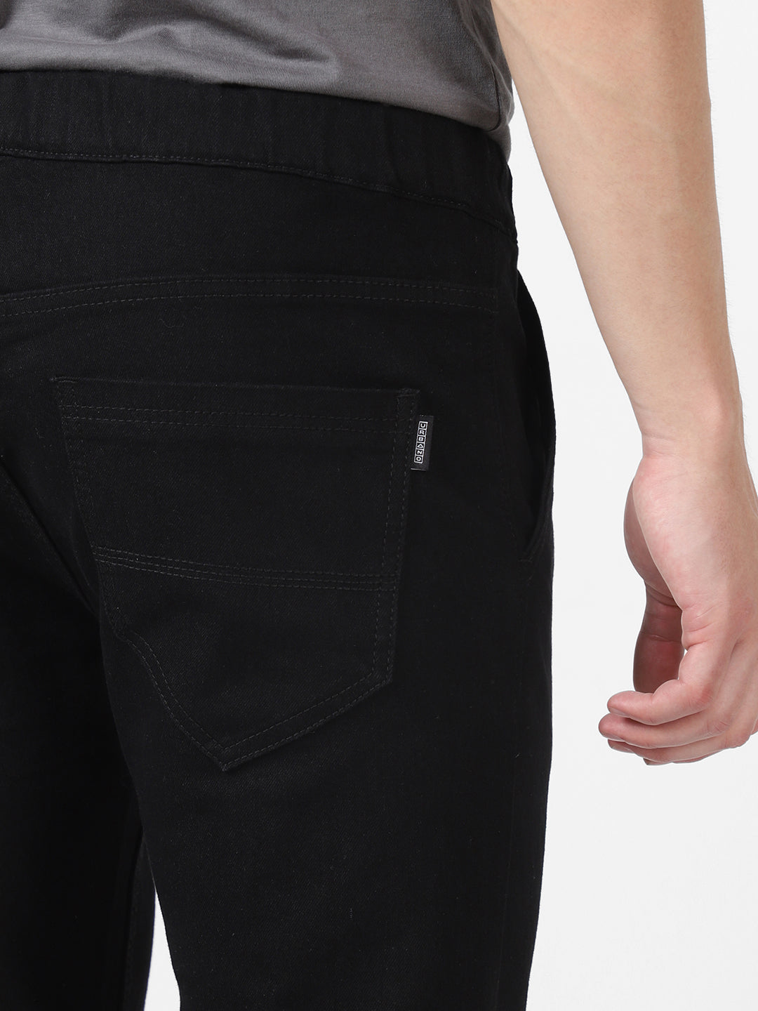 Men's Black Slim Fit Stretchable Jogger Jeans