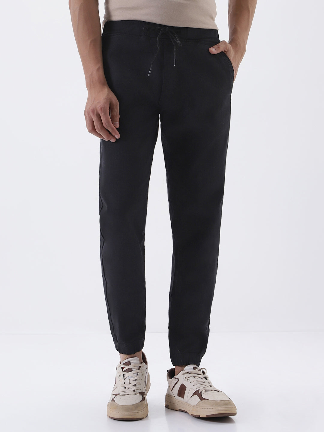 Men's Black Slim Fit Stretch Jogger Jeans