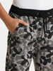 Urbano Juniors Boy's Dark Grey Printed Regular Fit Jogger Track Pants Stretch