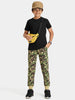 Urbano Juniors Boy's Khaki Printed Regular Fit Jogger Track Pants Stretch