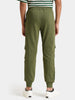 Urbano Juniors Boy's Green Solid Regular Fit Jogger Track Pants Stretch