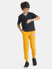 Urbano Juniors Boy's Orange Solid Regular Fit Jogger Track Pants Stretch