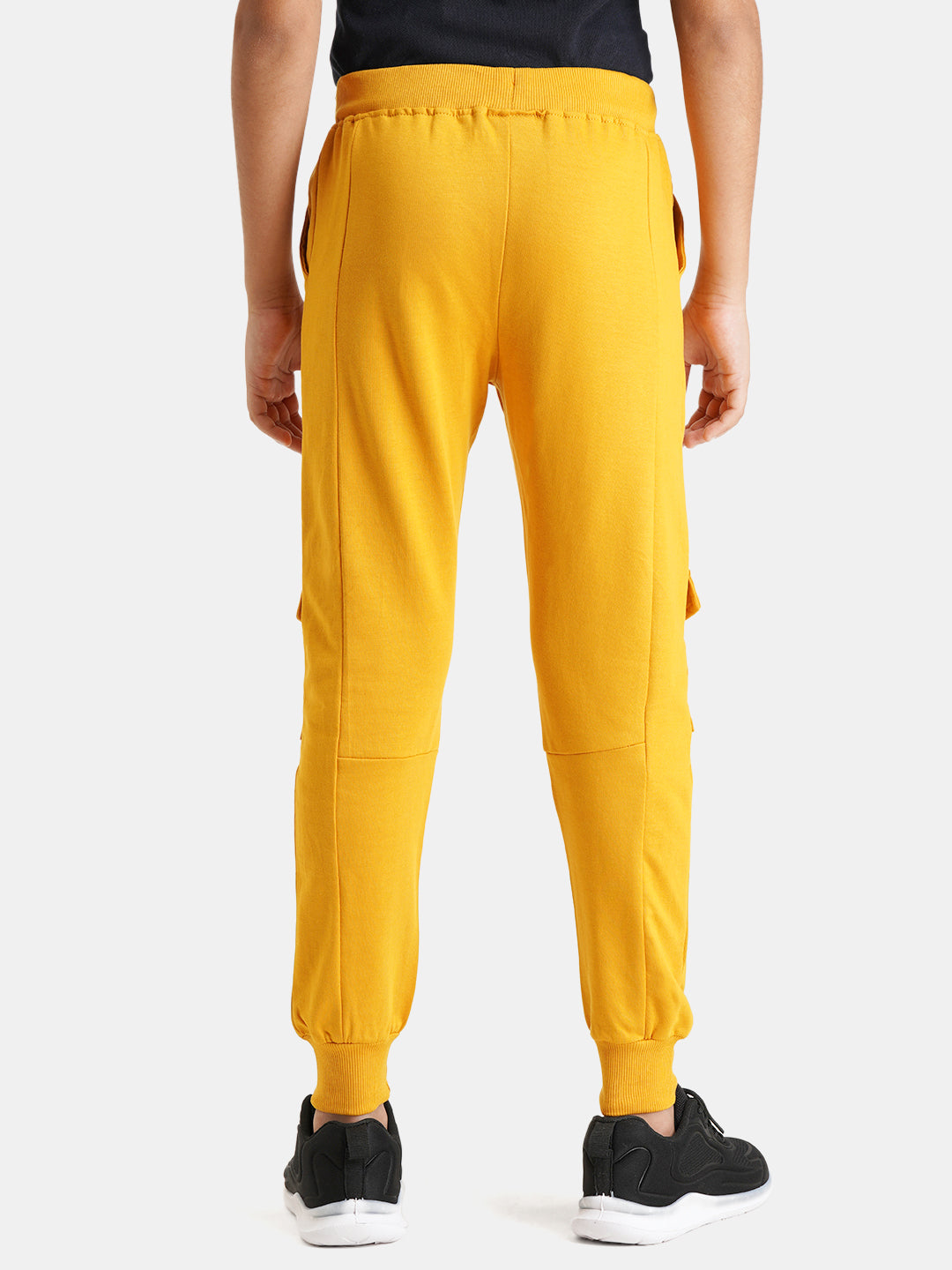 Urbano Juniors Boy's Orange Solid Regular Fit Jogger Track Pants Stretch