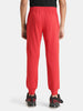 Urbano Juniors Boy's Red, Black, White Printed, Color Block Regular Fit Jogger Track Pants Stretch