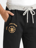 Urbano Juniors Boy's Black, Grey Printed, Color Block Regular Fit Jogger Track Pants Stretch