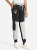 Urbano Juniors Boy's Black, Grey Printed, Color Block Regular Fit Jogger Track Pants Stretch