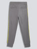 Urbano Juniors Boy's Grey Printed, Striped Regular Fit Jogger Track Pants Stretch