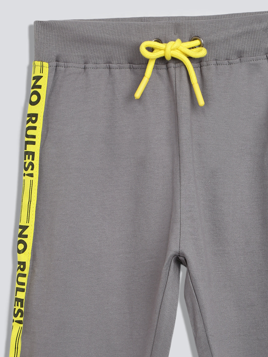 Urbano Juniors Boy's Grey Printed, Striped Regular Fit Jogger Track Pants Stretch