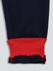 Urbano Juniors Boy's Red, Navy Printed, Color Block Regular Fit Jogger Track Pants Stretch