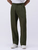 Men's Dark Green Loose Baggy Fit Solid Korean Pants Stretchable