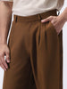 Men's Mocha Brown Loose Baggy Fit Solid Korean Pants Stretchable
