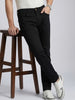 Men Slim Mid Rise Black Jeans Stretchable