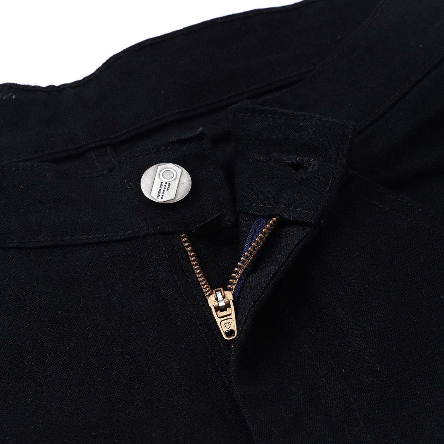 Men's Black Slim Fit Stretch Zippered Jeans