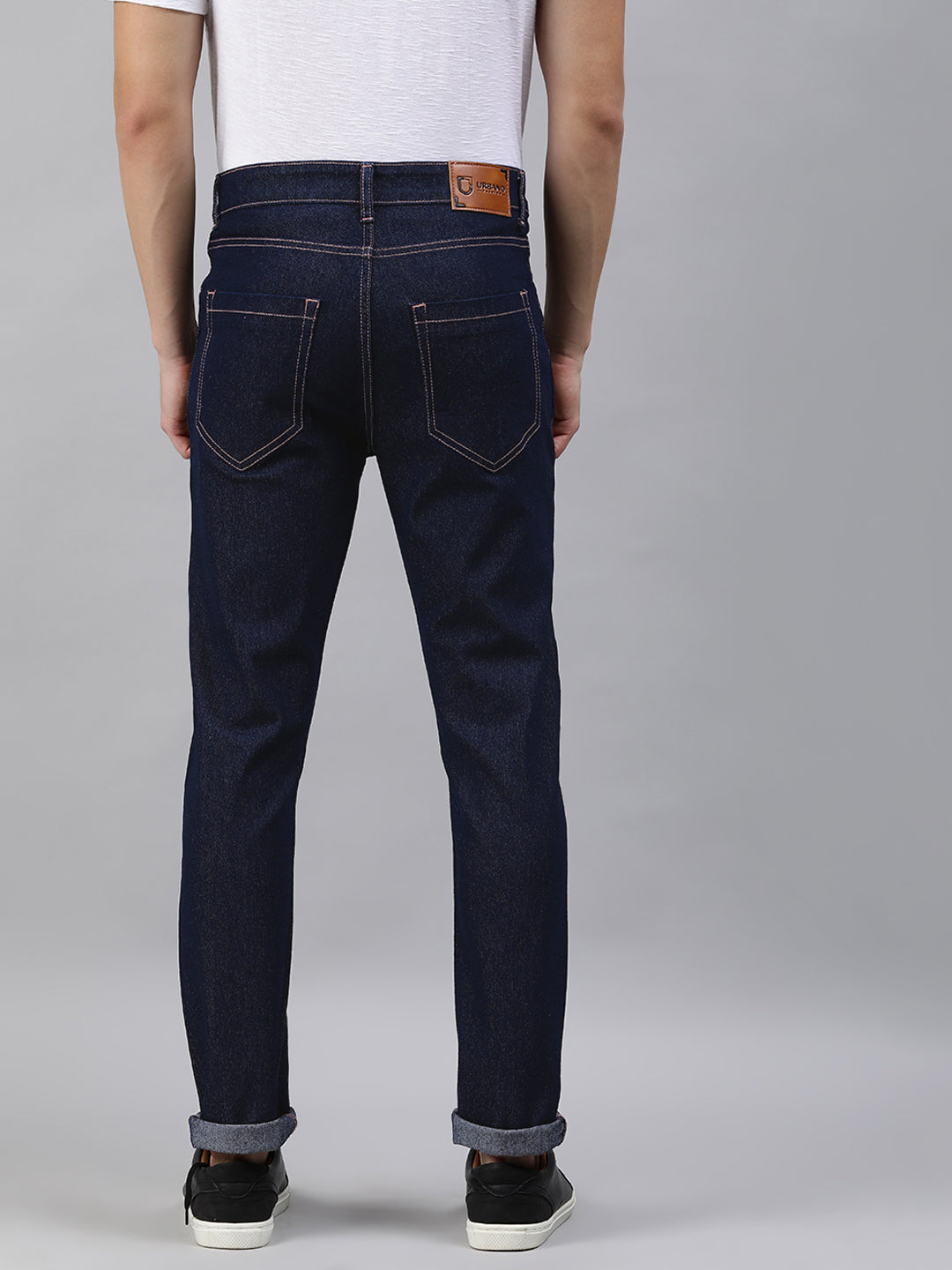 Urbano Fashion Men's Dark Blue Slim Fit Denim Jeans Stretchable