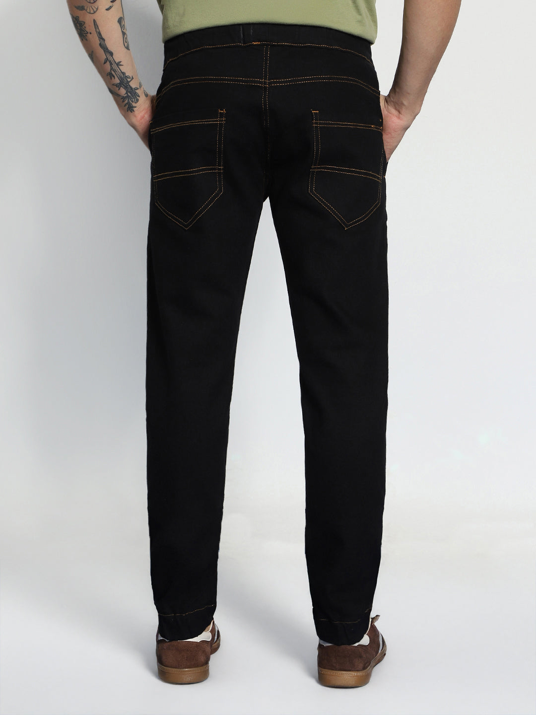 Men's Black Jogger Jeans Slim Fit Stretch