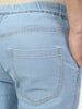 Men's Ice Blue Slim Fit Washed Jogger Jeans Stretch