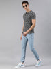 Men's Ice Blue Slim Fit Washed Jogger Jeans Stretch