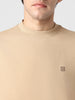 Men's Ginger Brown Solid Round Neck Oversized Half Sleeve Cotton T-Shirt