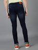 Men's Navy Regular Fit Mild Distressed/Torn Jeans Stretchable