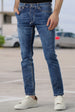 Men's Blue Slim Fit Washed Jeans Stretchable