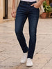 Men's Navy Skinny Fit Washed Jeans Stretchable