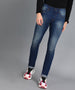 Men's Blue Skinny Fit Washed Jeans Stretchable