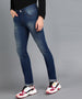 Men's Blue Skinny Fit Washed Jeans Stretchable