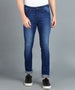 Men's Navy Skinny Fit Washed Jeans Stretchable