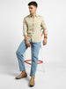 Men's Pink Cotton Full Sleeve Slim Fit Casual Printed Shirt