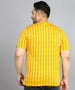 Urbano Plus Men's Yellow Printed Round Neck Half Sleeve Regular Fit Cotton T-Shirt