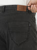 Plus Men's Black Regular Fit Washed Jeans Stretchable