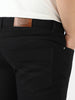 Plus Men's Black Regular Fit Washed Denim Bootcut Jeans Stretchable