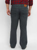 Plus Men's Dark Grey Regular Fit Washed Denim Bootcut Jeans Stretchable