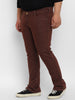 Plus Men's Brown Regular Fit Washed Denim Bootcut Jeans Stretchable