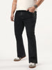 Plus Men's Black Bootcut Fit Mid Rise Acid Wash Jeans Stretchable